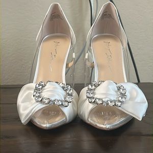 Satin and clear Betsey Johnson pumps